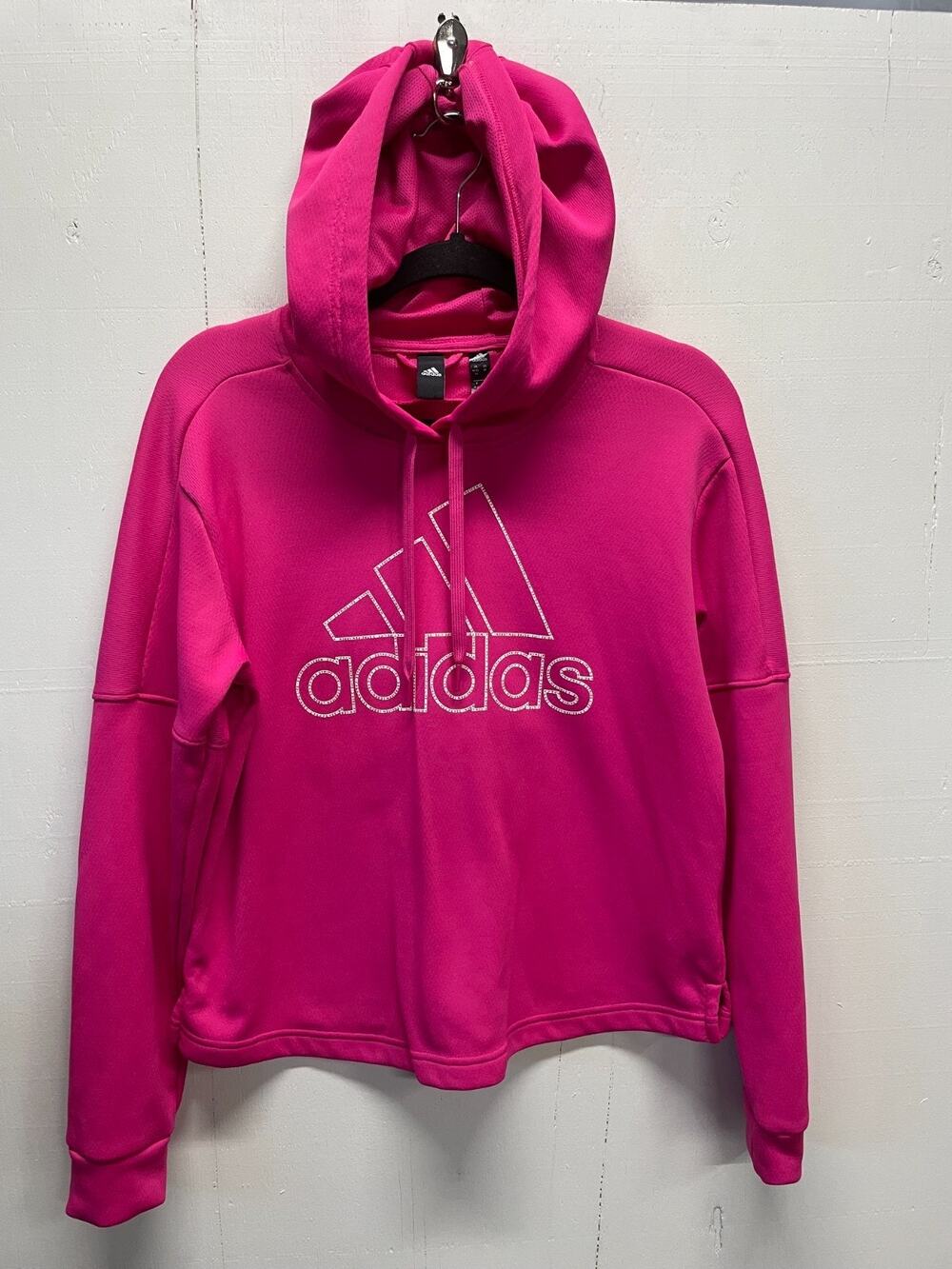 Adidas Women's Hoodie Pullover Size Medium Bright Pink Climawarm